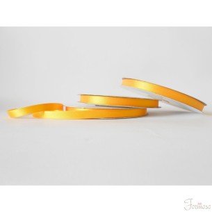 Nastro doppio raso 1 cm rotolo bobina da 50 mt Giallo arancio fai da te - art D1012