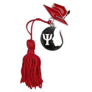 Bomboniera decorazione simbolo psicologia in zama e cappello tocco rosso 3,5 cm set 12 pz art 12A130