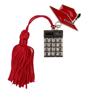 Bomboniera decorazione simbolo economia in zama e cappello tocco rosso 3,5 cm set 12 pz art 12A131
