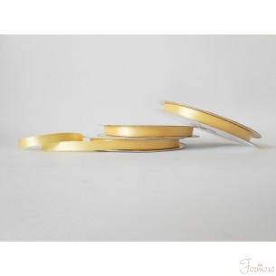 Nastro doppio raso 1 cm rotolo bobina da 50 mt Giallo crema fai da te - art D1010
