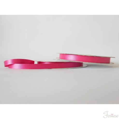 Nastro doppio raso 1 cm rotolo bobina da 50 mt Rosso fragola fai da te - art D1032