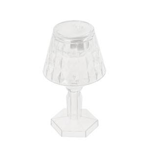 Bomboniera lume abasciur in plexiglass trasparente con led luminoso dm 7 x h 12 cm confezione 6 pz art SC698