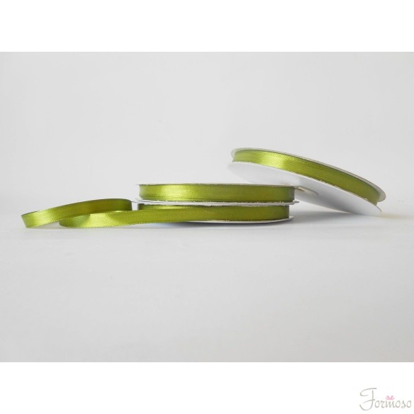 Nastro doppio raso 1 cm rotolo bobina da 50 mt VERDE OLIVA fai da te - art D1007