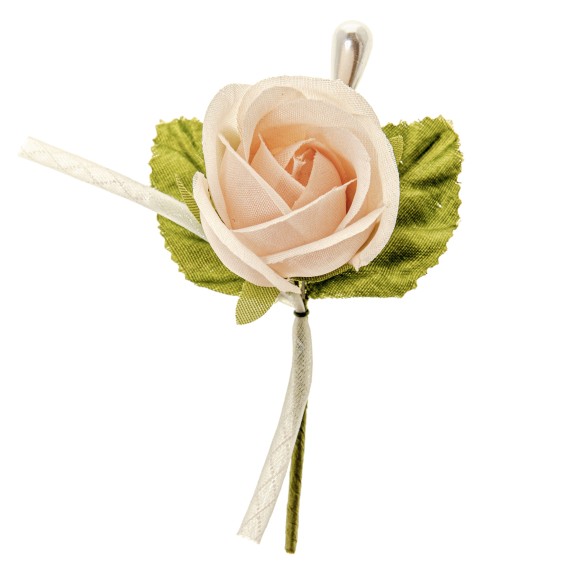 Decorazione bomboniera fiore tipo rosa colore pesca 9 cm set 12 pz art B0754PESCA