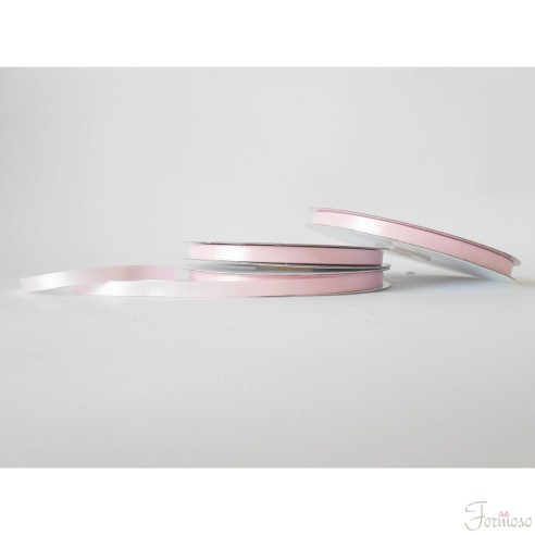 Nastro doppio raso 6 mm rotolo bobina da 50 mt Rosa fai da te - art D0615