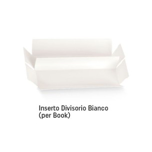 Inserto divisore per scatola tipo book libro fibra bianco 14 x 7,5 x h 3,5 confezione 10 pz art 30036