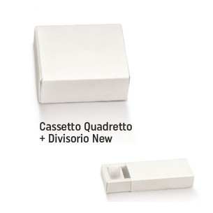 Scatola pasticceria tipo Cassetto quadretto colore Fibra bianco 6 x 5 x h 3 cm confezione 10 pz art 18968