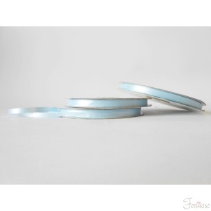 Nastro doppio raso 6 mm rotolo bobina da 50 mt Celeste fai da te art D0618