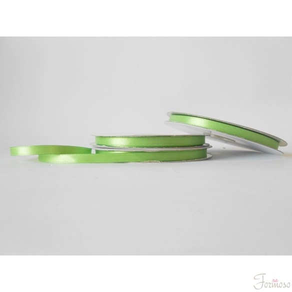 Nastro doppio raso 6 mm rotolo bobina da 50 mt Verde Napoli fai da te - art D0628