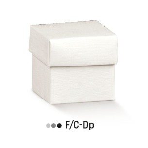Scatola bomboniera tipo fondo e coperchio dp fibra bianco 9,5 x 6,5 x h 4 confezione 10 pz art 18990