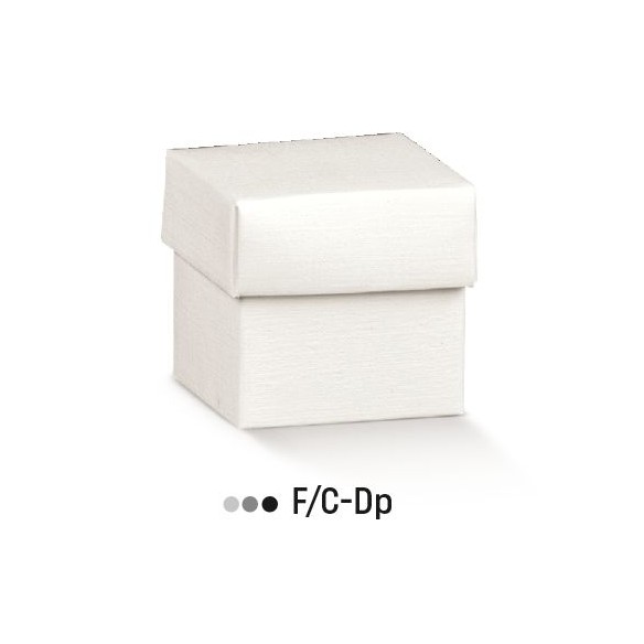 Scatola bomboniera tipo fondo e coperchio dp fibra bianco 16,5 x 11 x h 4 confezione 10 pz art 18992