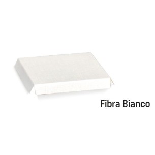 Fondo Quadrato Rialzo 1 cm mis. 6 x 6 cm fibra bianco per scatola trasparente conf. 50 pz art 18994