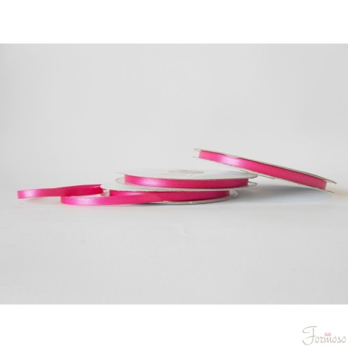 Nastro doppio raso 6 mm rotolo bobina da 50 mt Rosso fragola fai da te - art D0632