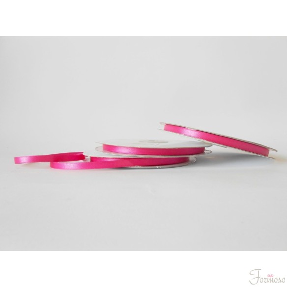 Nastro doppio raso 6 mm rotolo bobina da 50 mt Rosso fragola fai da te - art D0632