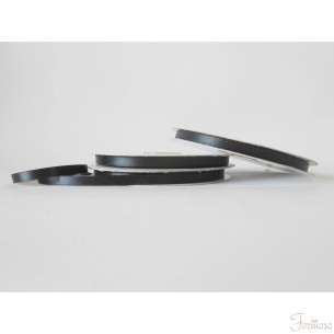 Nastro doppio raso 6 mm rotolo bobina da 50 mt Nero fai da te - art D0630