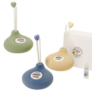 Bomboniera diffusore profumatore in porcellana dm 9 cm con scatola set 3 pz art 02A213