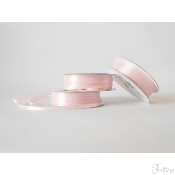 Nastro doppio raso 3 mm rotolo bobina da 50 mt Rosa fai da te - art D0315