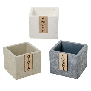 Bomboniera vaso porta pianta in terracotta vari colori 9 x h 8 cm set 3 pz art 02A235