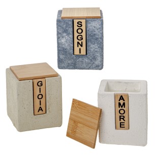 Bomboniera candela con vaso in terracotta vari colori 7 x h 8,5 cm set 3 pz art 02A236