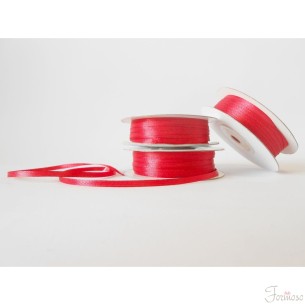 Nastro doppio raso 3 mm rotolo bobina da 50 mt Rosso fai da te - art D0316