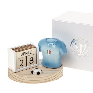 Bomboniera calendario con maglia calciatore nazionale italiana 10,5 x h 7 cm con scatola art 04A394