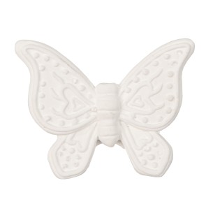 Bomboniera decorazione farfalla in gesso bianco 4,5 cm confezione 12 pz art 08A180
