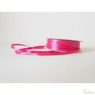 Nastro doppio raso 3 mm rotolo bobina da 50 mt Rosso fragola fai da te - art D0332