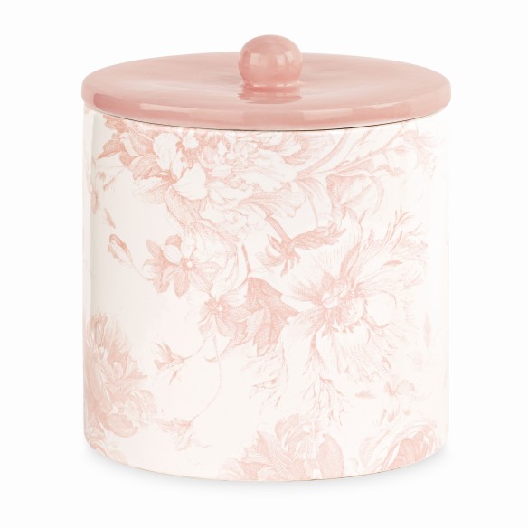 Bomboniera Barattolo toile colore cipria D 15 x h 17 cm con scatola art 29908