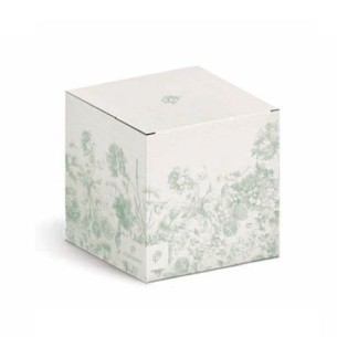 Bomboniera bilancia vetro toile eucalipto D 18,5 cm con scatola art 29904 2