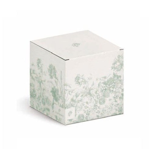 Bomboniera lampada toile de jouy colore eucalipto D 10 x h 14,5 cm con scatola art 29721