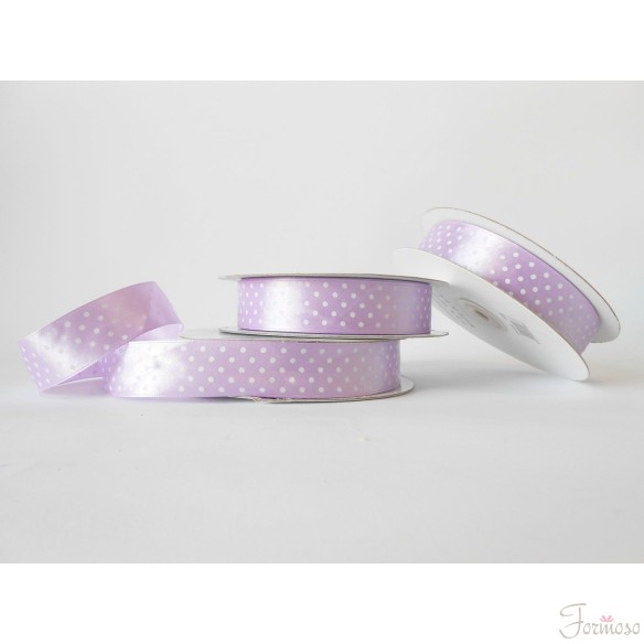 Nastro doppio raso pois 25 mm rotolo bobina da 50 mt lilla fai da te - art DP2622