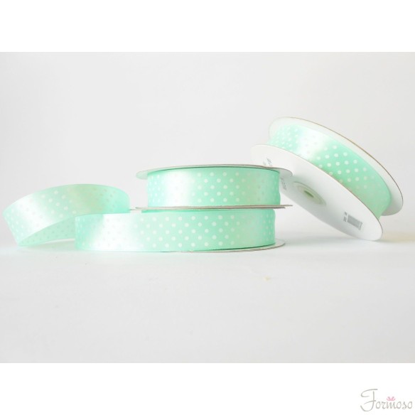 Nastro doppio raso pois 2,5 cm rotolo bobina da 50 mt Acquamarina fai da te - art DP2631