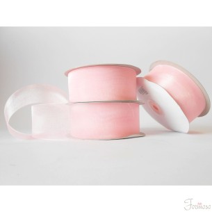 Nastro organza 40 mm rotolo bobina da 50 mt Rosa fai da te - art E4210