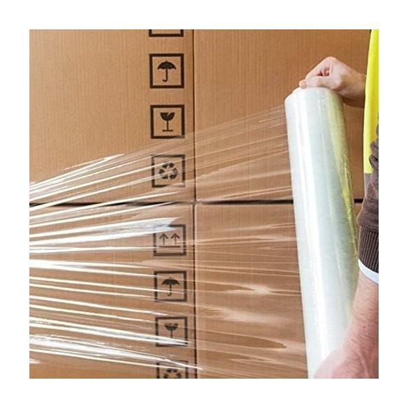 Rotolo pellicola Film Estensibile trasparente 23 my micron 2.4 kg 50 cm bobina cellophan 6 rotoli Art ESTENSIBILE6PZ