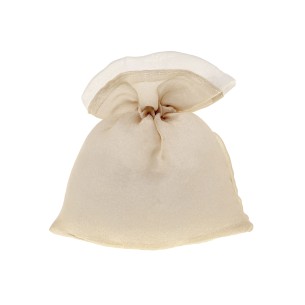 Bomboniera sacchetto confetti in tessuto crema avorio 10 x h 12 cm confezione 12 pz art C2668