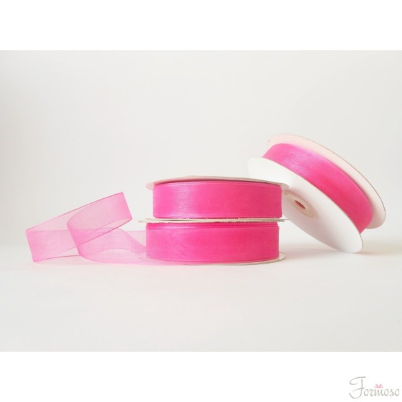 Nastro organza 2 cm rotolo bobina da 50 mt Rosso Fragola fai da te - art E2022
