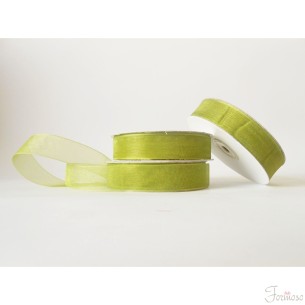 Nastro organza 20 mm rotolo bobina da 50 mt Verde fai da te - art E2005