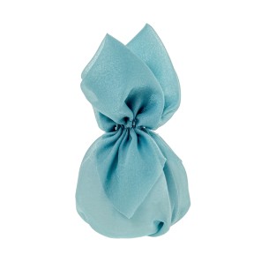 Bomboniera sacchetto per confetti in tessuto turchese 14 cm confezione 12 pz art C2727