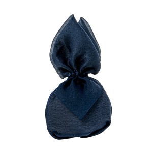 Bomboniera sacchetto per confetti in tessuto blu 14 cm confezione 12 pz art C2728