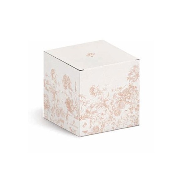 Bomboniera Barattolo candela al gelsomino toile colore cipria D 6 x h 7 cm con scatola art 29895