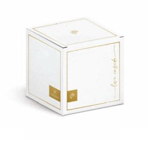 Bomboniera candela forma di cuore bianco porcellana 5,5 x h 8 cm con scatola art 29543 2