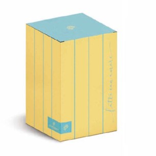 Bomboniera bottiglia olio porcellana colore Gialla con righe D 9,5 x h 16,5 cm 400 ml con scatola art 29758 2