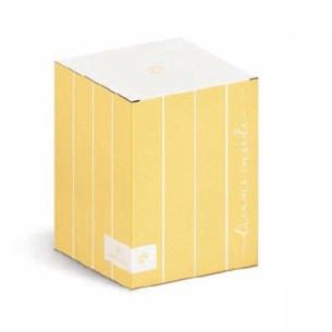 Bomboniera salvadanaio porcellana D 8 x h 12 cm colore giallo con scatola art 29763 2