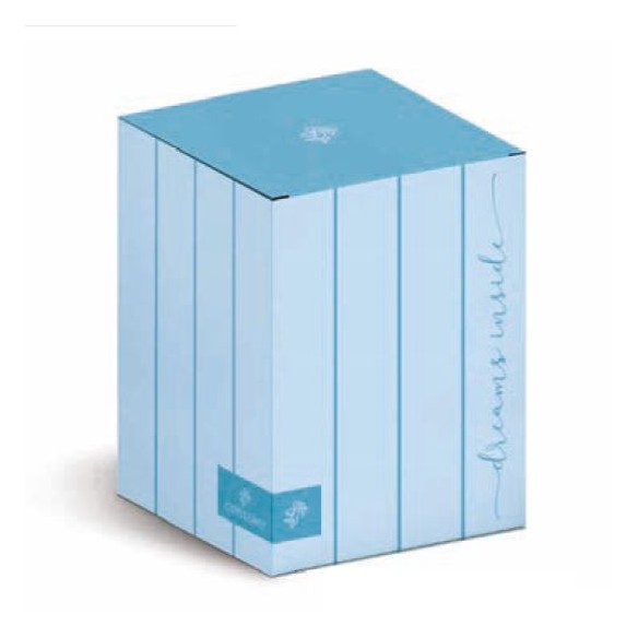 Bomboniera salvadanaio porcellana D 8 x h 12 cm colore acqua con scatola art 29760