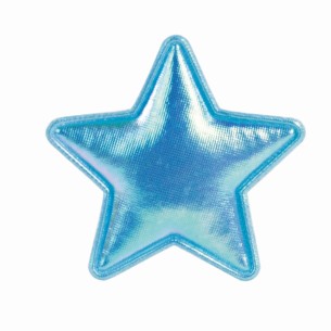 Bomboniera decorazione stella celeste con adesivo h 5 cm confezione 12 pz art 29778