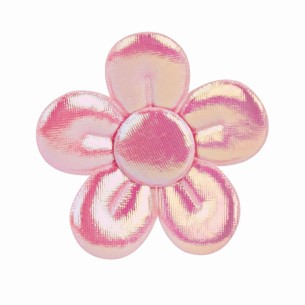 Bomboniera decorazione fiore rosa con adesivo h 5,5 cm confezione 12 pz art 29782