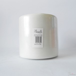 Bobina 12,5 cm 100 mt rotolo tulle decorazioni bomboniere colore Avorio art. NT12.5/02