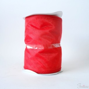 Bobina rotolo Organza 15x25 mt decorazioni bomboniere Rosso art. 54177