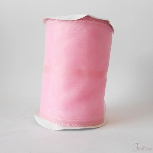 Bobina rotolo Organza 15x25 mt decorazioni bomboniere Rosa art. 54176