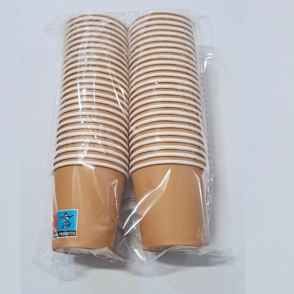 Bicchiere in Carta Biodegradabile AVANA Take Way Asporto da 75 ml caffè Confezione 50 pz Art 0241